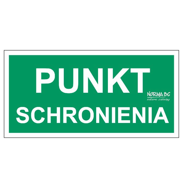 tabliczka punkt schronienia